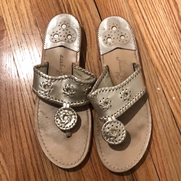 Jack Rogers Shoes - Gold Jack Rogers Sandals